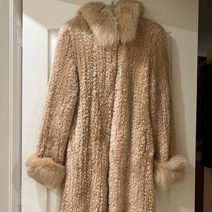 Paula Lishman knit fur coat M